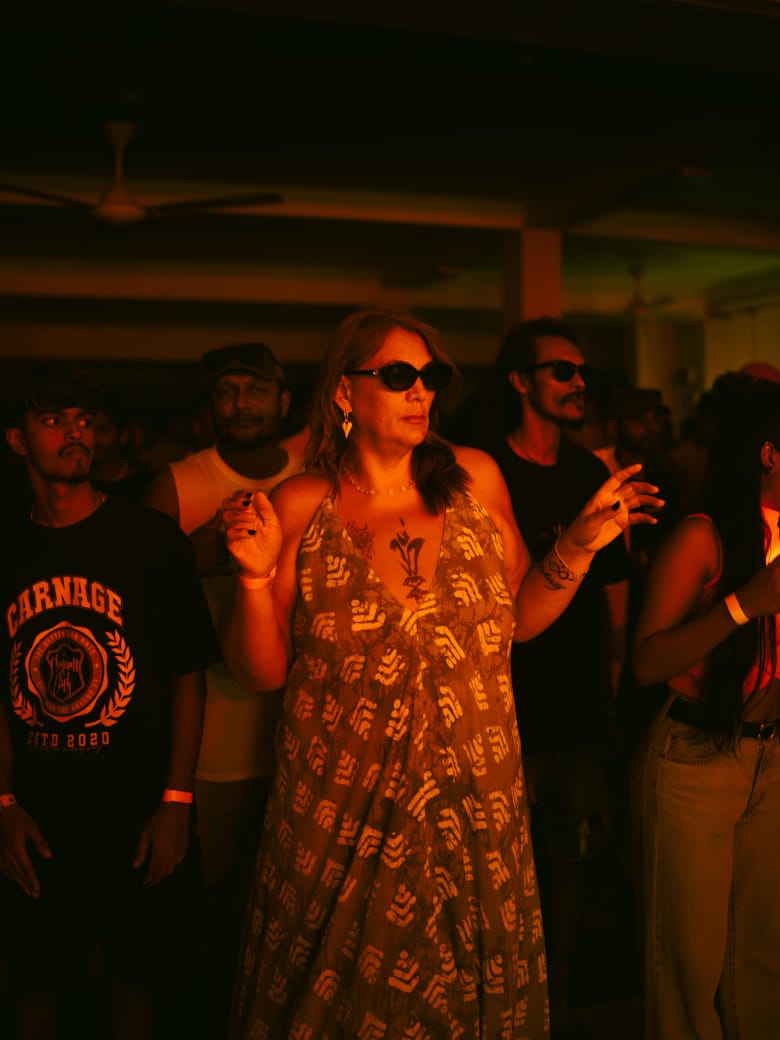 Guests at Mokshaa Hiriketiya soundproof club night