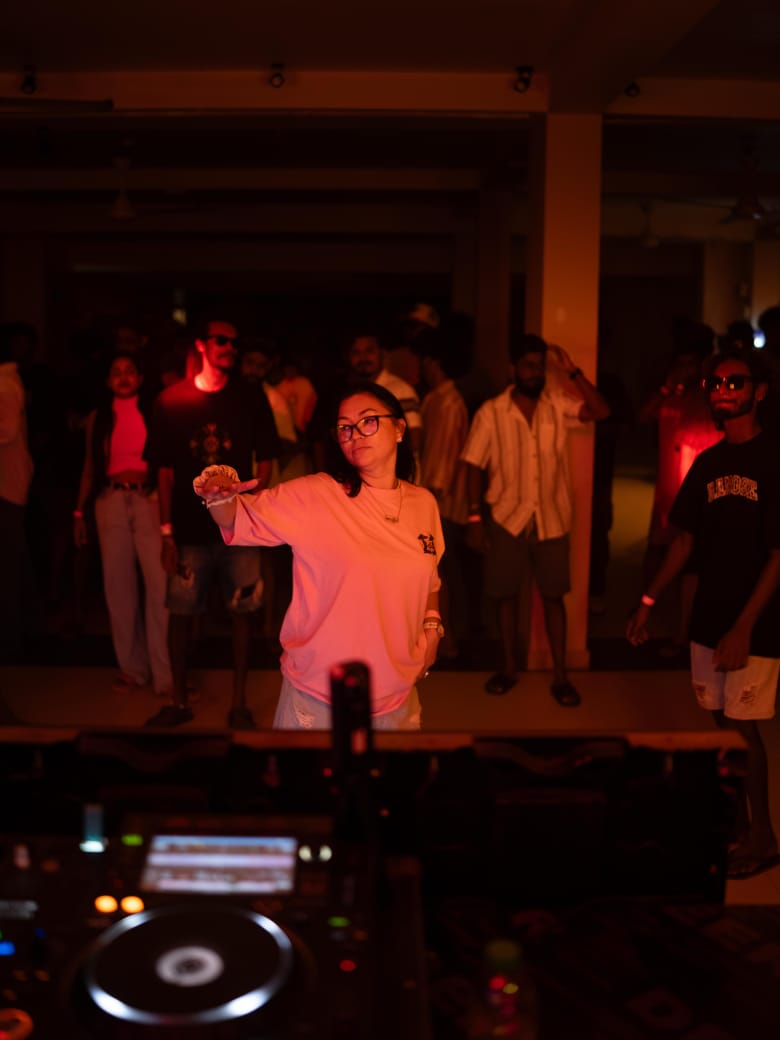 Party scene at Mokshaa Hiriketiya soundproof hall