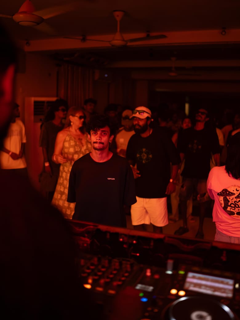 Mokshaa Hiriketiya party guest under red lights