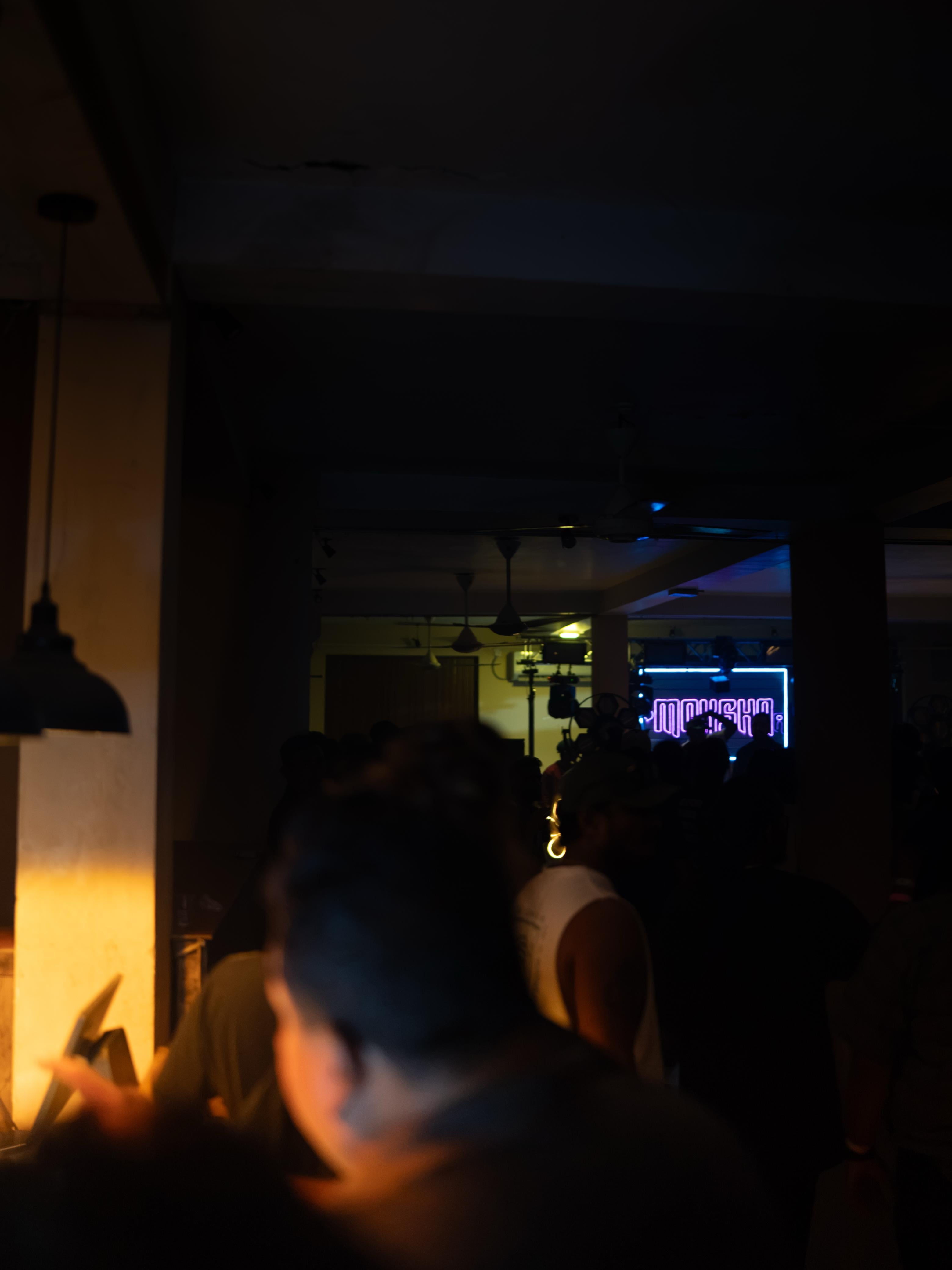 Indoor party atmosphere at Mokshaa Hiriketiya